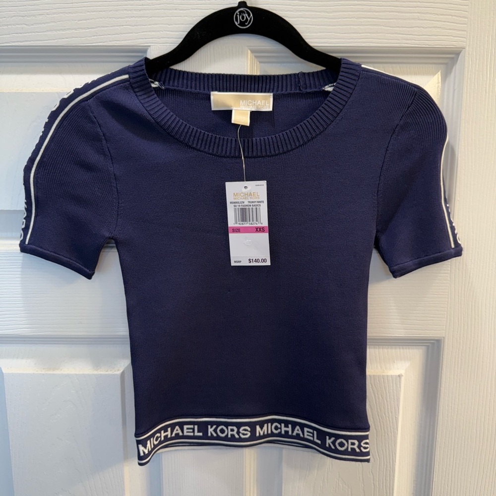 Michael Kors Deep Blue Knit Top